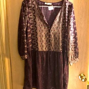 Purple boho dress